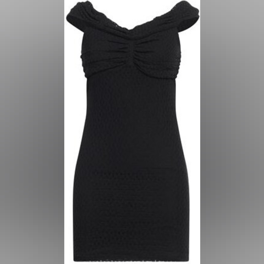 IRO Black Ruched Mini Dress Small